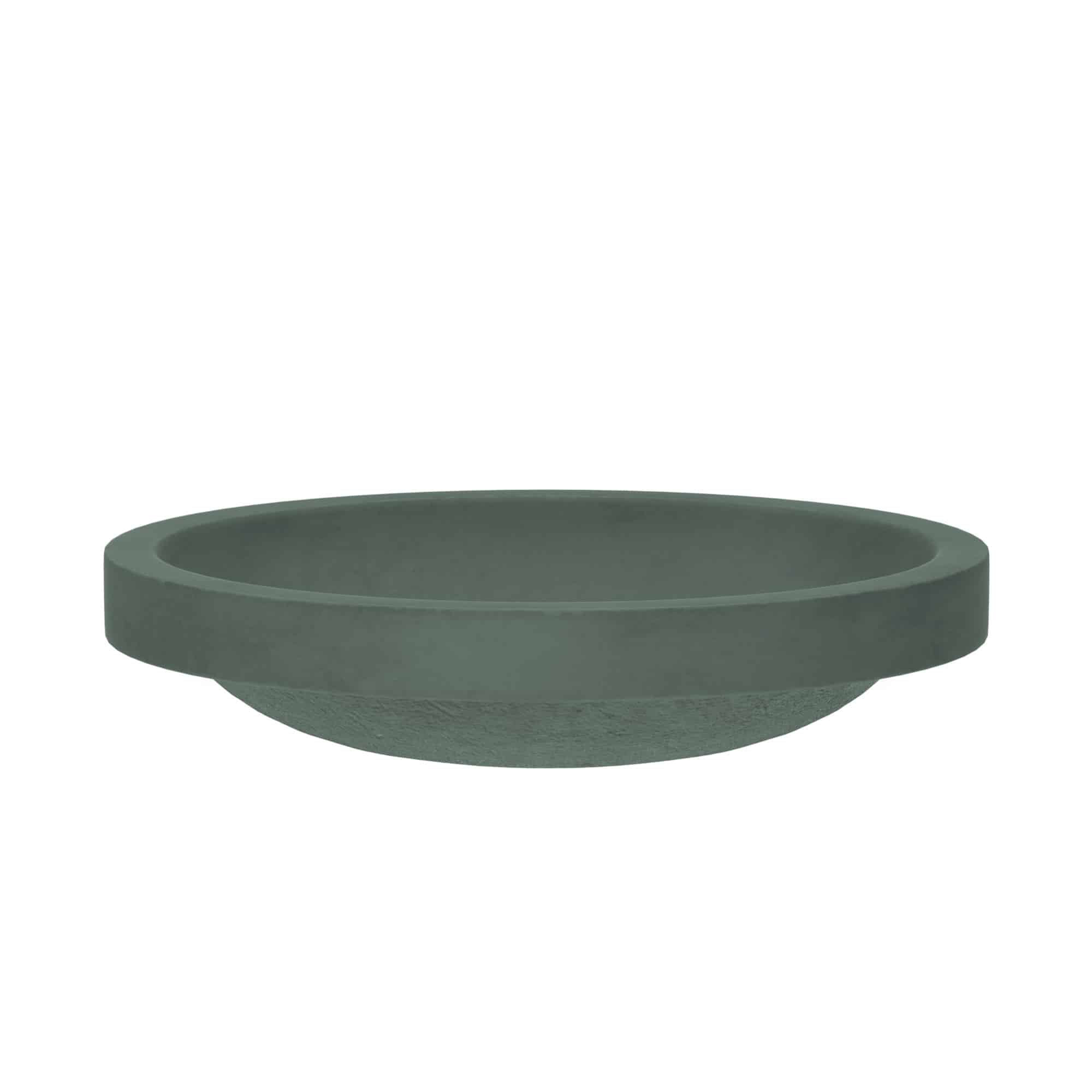 Tolosa NativeStone Concrete Oval Dual-Mount Bathroom Sink, Forest
