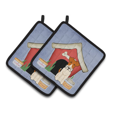 Caroline's Treasures Dog House Polyester Potholder