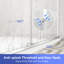 Porte de douche coulissante double sans cadre, verre trempé transparent de 1/4 po-137990140