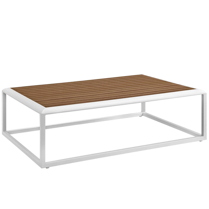 Stance Aluminum Coffee Table, Brown/White
