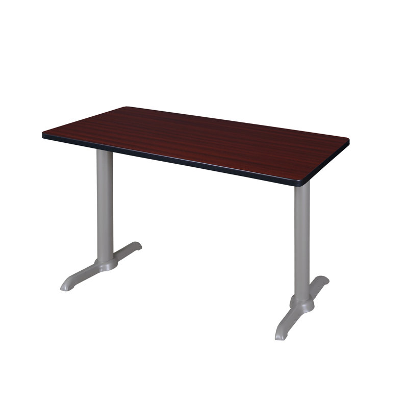 Base et table de formation Cain, H 29 po x L 48 po x l 24 po, Acajou, Gris lune