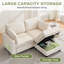 Canapé modulaire 72 "avec repose-pieds avec rangement, canapé modulaire en L convertible en L pour canapé-lit profond en chenille confortable avec méridienne-356723849