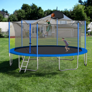 VAMOP Round Backyard Trampoline with Safety Enclosure