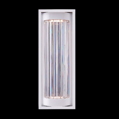 Cilindro Esterno 1 LT Outdoor Matte White (fluorocarbon)/Clear Wall Sconce Allegri