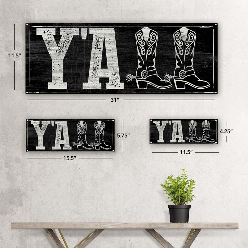 «Y'all Bottles Metal Sign» sur, H 4,25 po x l 11,5 po