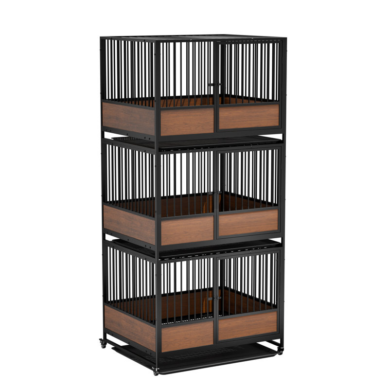 Niche pour animaux empilable Inarah, H 72 po x l 33 po x P 26 po