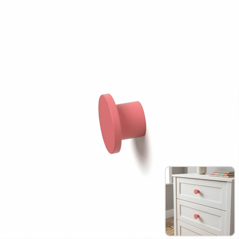 1" Diameter Circle Knob, Blush (Pink)