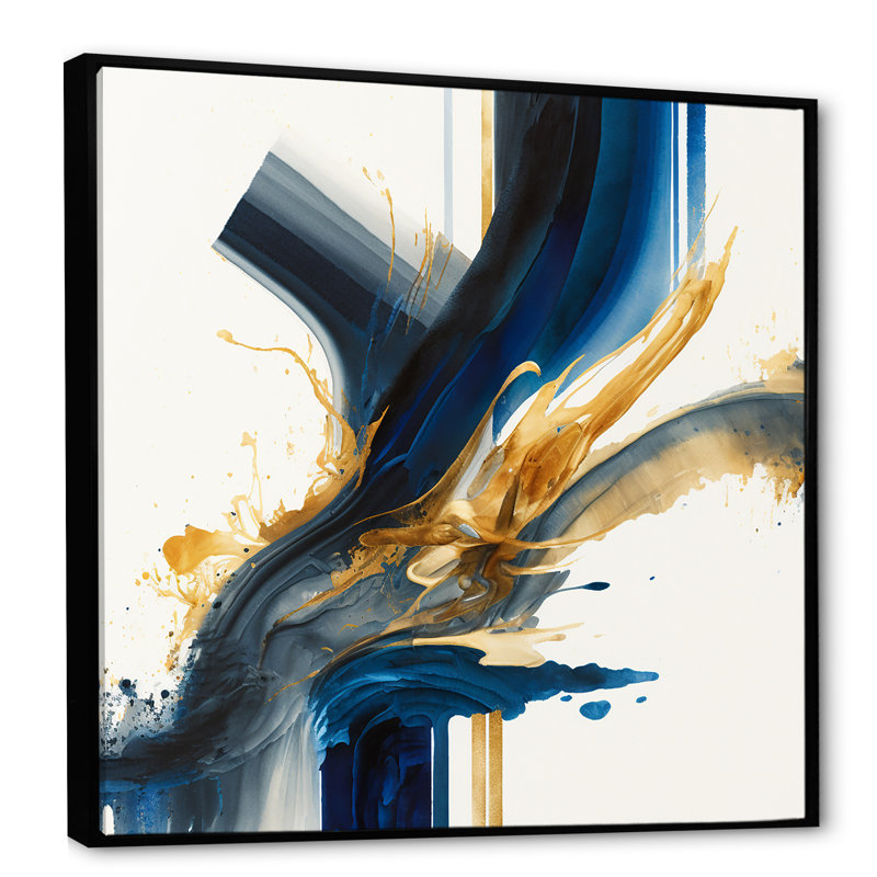 Stylish Spiral Abstract IV - Impression sur toile, H 16 po x l 16 po x P 1 po, Cadre flottant noir