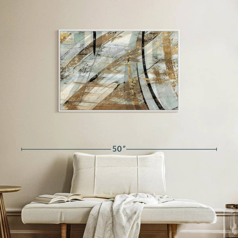 Fiorella rythmique, Cadre flottant blanc, 37 po x 25 po