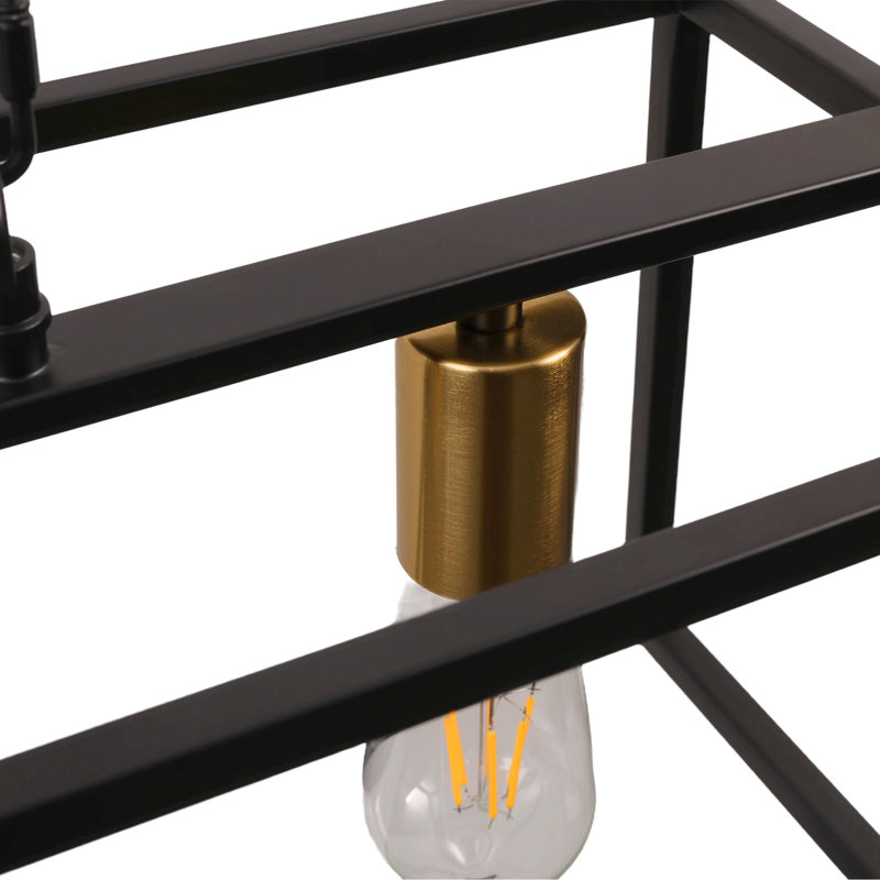 Lustre linéaire pour îlot de cuisine à 3 lumières à intensité variable Tawona