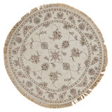 High-Quality Hand-Knotted Ivory Area Rug