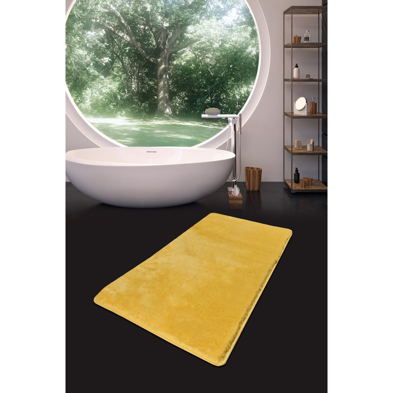 Tapis pour salle de bain Margaretville, H 1,18 po x l 27,56 po x L 47,24 po, Jaune