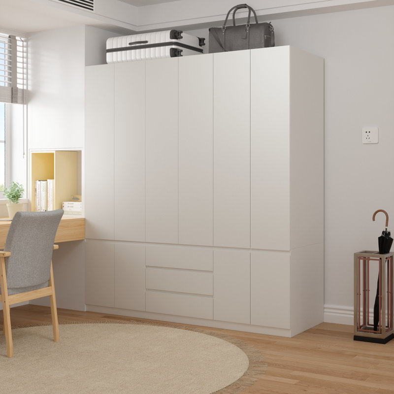 Armoire-penderie à 6 portes Fabin