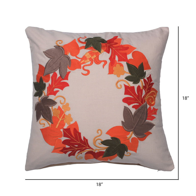 Embroidered Throw Pillow