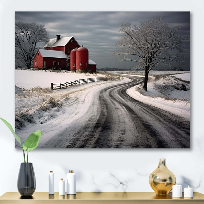 «Warehouse Winter Scenery III», reproduction sur toile, Toile tendue, 16" H x 32" W