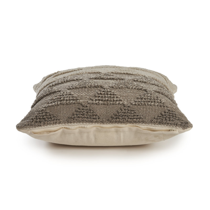 Gray Gradient Cotton Square Throw Pillow