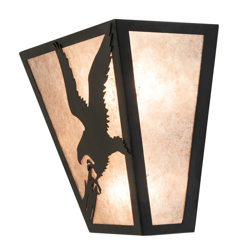 13" Wide Strike Of The Eagle Wall Sconce