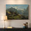 Hans Gude "Paysage de fjords norvégiens avec cabines" - Art mural sur toile tendue de qualité musée-401539209