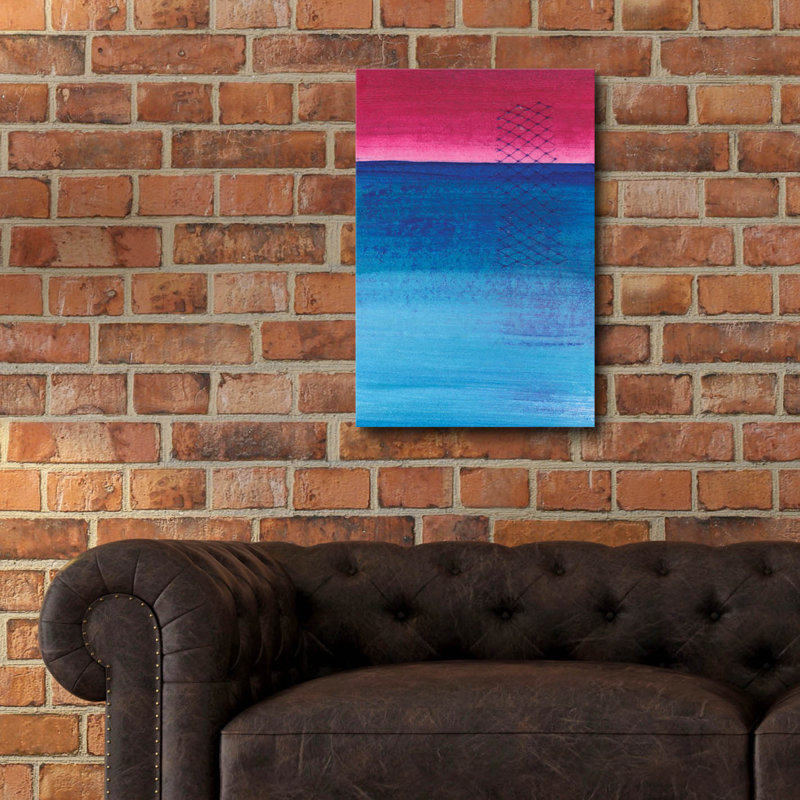  Art mural en verre en acrylique «Gently Oppose 1» par Renee Kaelber, 16 po x 24 po, H 24 po x l 16 po