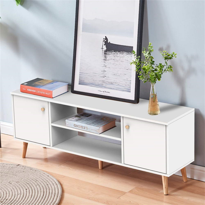 Ellerbe Unfinished TV Stand for TVs up to 48", White