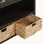 Console rétro avec paniers tissés jacinthe d'eau-821422418