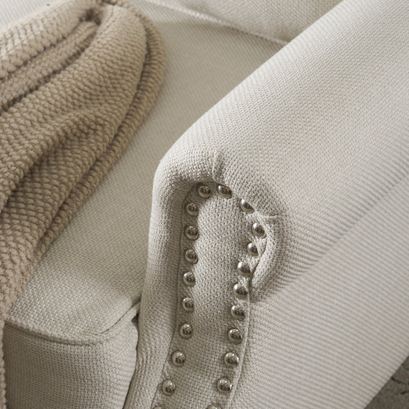 Canapé à 3 places l 82,68 po Alcott Hill®, Beige Polyester