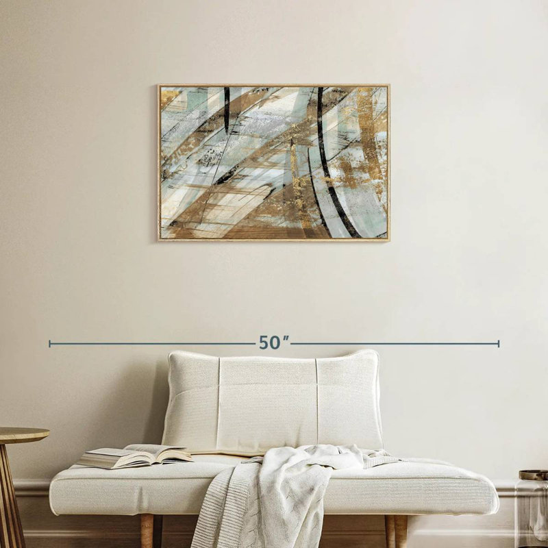 Fiorella rythmique, Cadre flottant en bois naturel, 31 po x 21 po