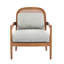 De 2 fauteuils de style Mid-Century moderne avec structure en bois de noyer massif, dossier et sièges grisâtre de soutien pour se détendre à la maison 26,6 po