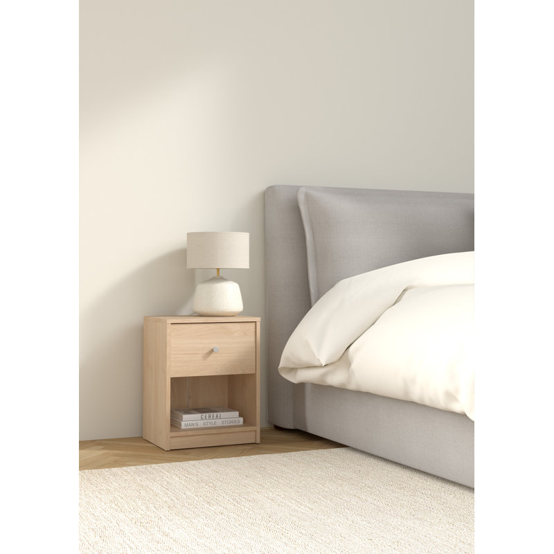 Clanton Small-Space 1 - Drawer Nightstand, Jackson Hickory
