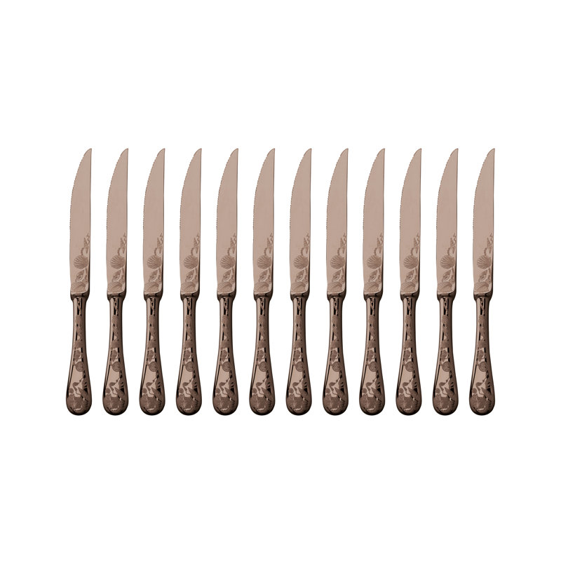 Venere Stainless Steel Steak Knife, Ice Gold