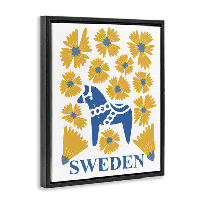 Swedish Folk Flowers Floating Frame, design by Omar Escalante
