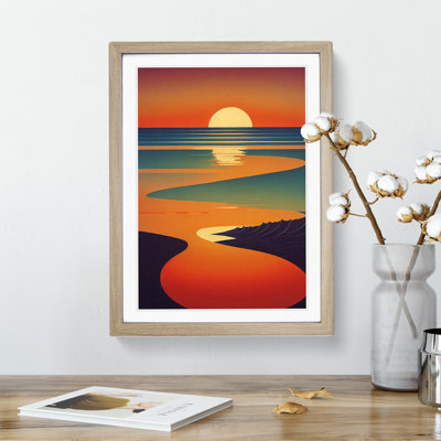 Dashing Sunset Abstract - Framed Print