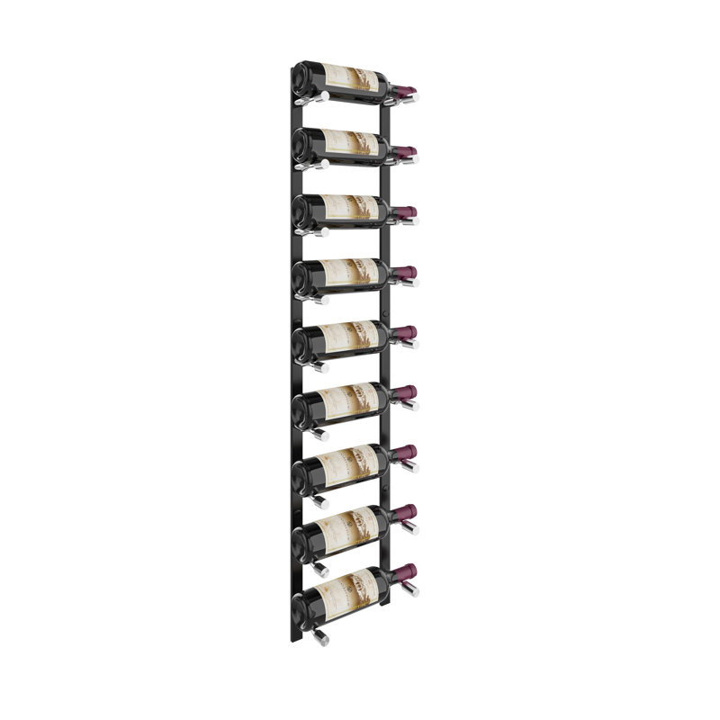 Ensemble de porte-bouteilles Bronc, Noir mat / aluminium