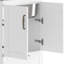 Armoire à lessive 24 po avec robinet coulissant et évier en acier inoxydable - blanc-1027351657