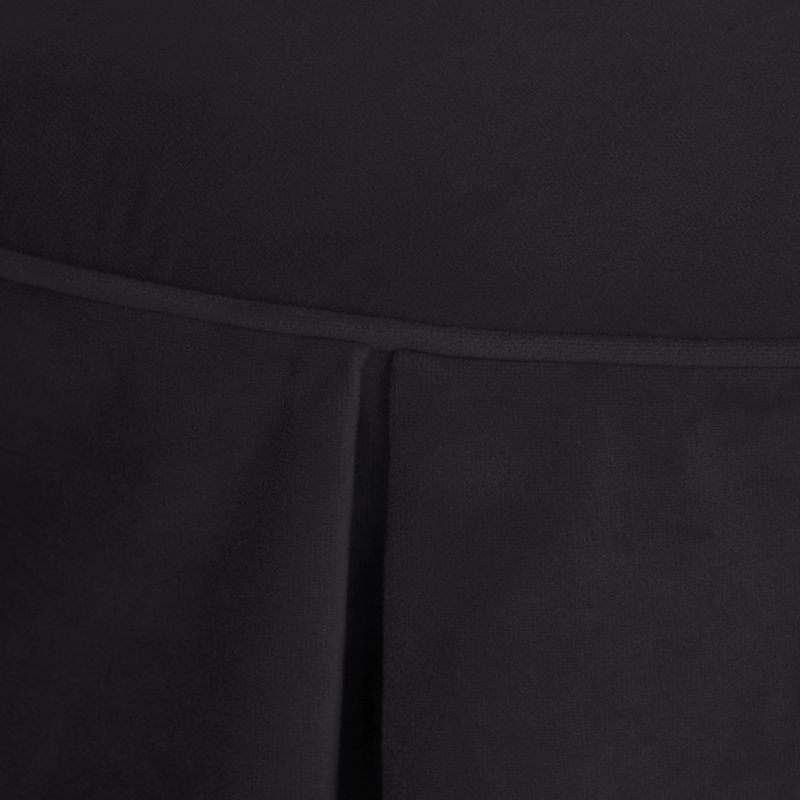 Fauteuil demi-tonneau rembourré Viveros, Velours performance noir classique
