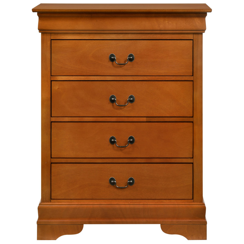 Commode 4 tiroirs Louis Phillipe, Gris
