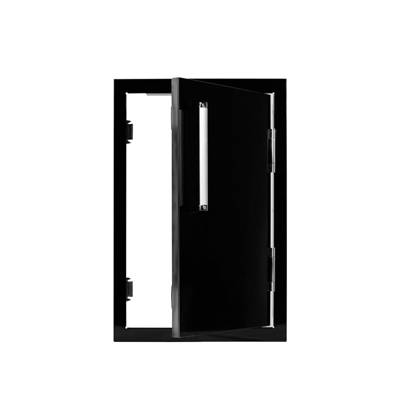 Noir: porte simple verticale, H 22,5 po x l 16,5 po