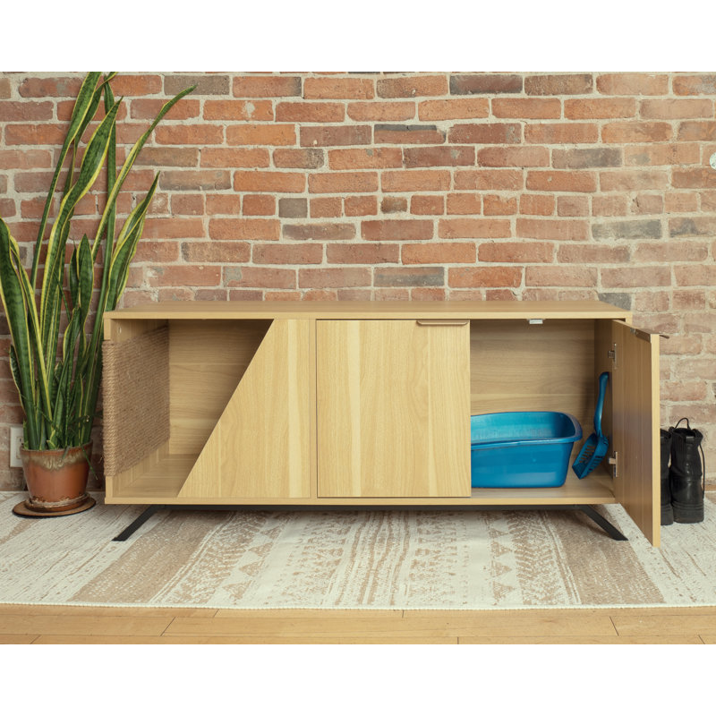 Litière pour chat et chats 4 chats et chiens, Chêne