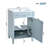 24"W Freestanding Bathroom Vanities With Ceramic Sink Top And An Adjustable Shelf
