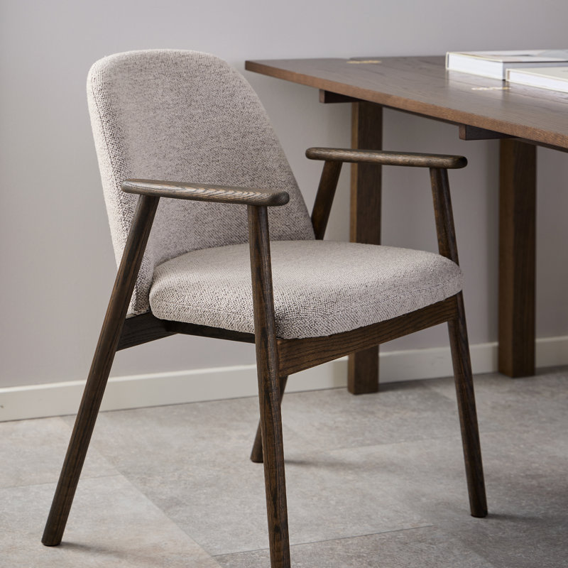 80.5cm H Fabric Upholstered Armchair in Gray