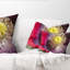 Coussin lombaire photo flowerswork coloré brun