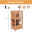 Cage intérieure Chinchilla en bois respirant à 4 niveaux avec roues mobiles et armoire de rangement