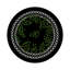 Christmas Berries Vegan Leather Round Pebble Placemat-535729863