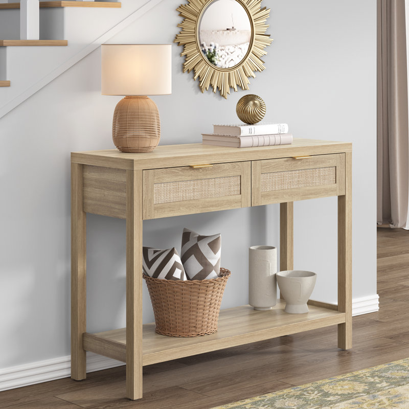 Chada 39.4'' Console Table, Light Oak
