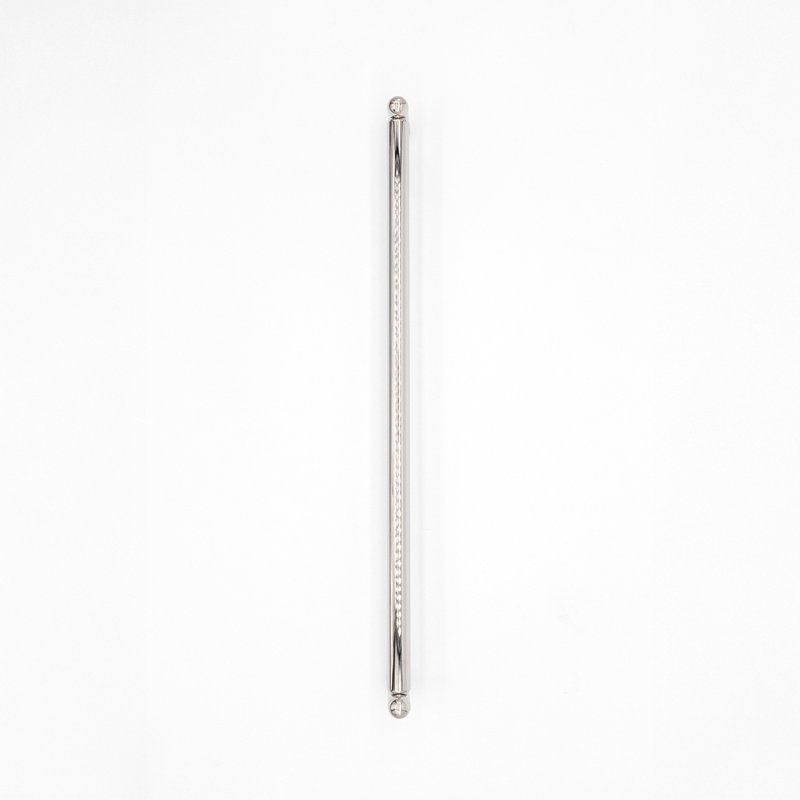 Knurled Appliance Pull, 18", Polished Nickel
