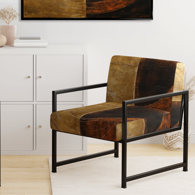 Fauteuil rembourré bronze, Symmetry Bronze, Noir