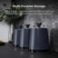 Tower Sera Canisters with Removable Lid, Carbon Steel Body with Smoked Black Trim-98167213