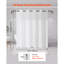 Rideau de douche sans crochet avec doublure Snap-in 74 x 71 po pour douche de salle de bain