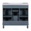 Meuble-lavabo 36 po avec lavabo supérieur, armoire à miroir bleu royal