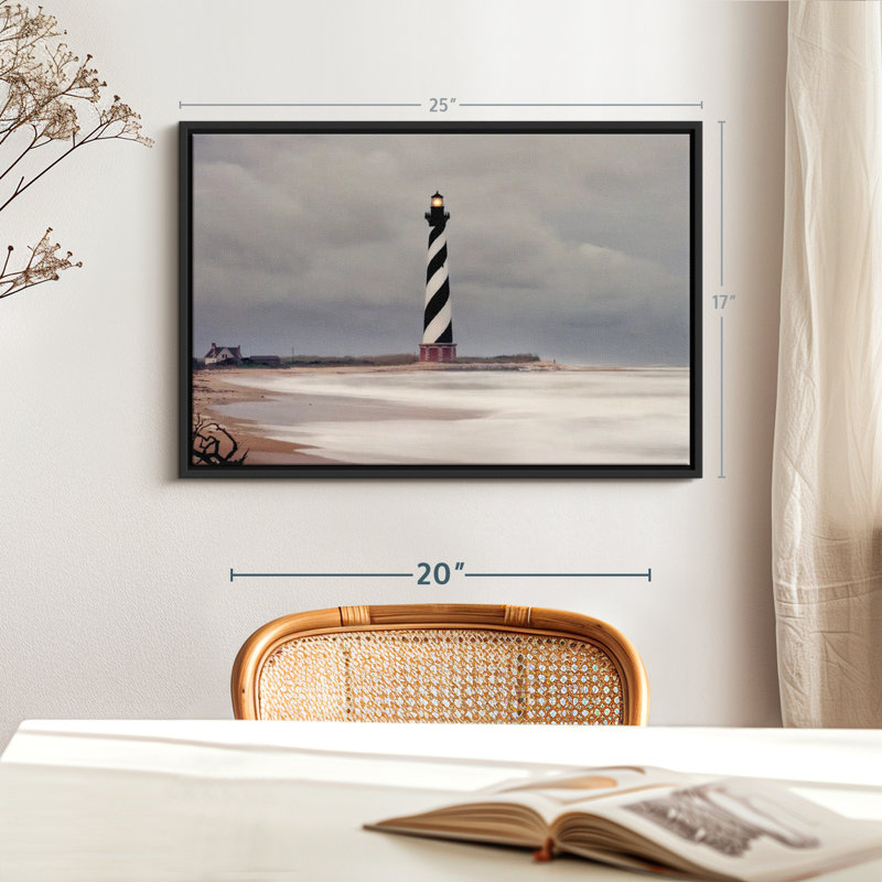 Impression sur toile Stormy Cape Hatteras, H 17 po x l 25 po